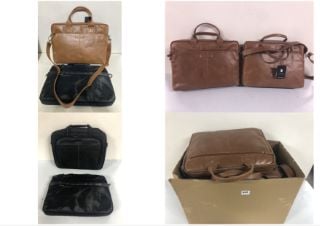 BOX OF ITEMS TO INC DBRAMANTE1928 HANDCRAFTED FULL GRAIN LEATHER BAG