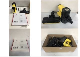 BOX OF ITEMS TO INC KARCHER VC CORDLESS MYHOME VACUUM CLEANER