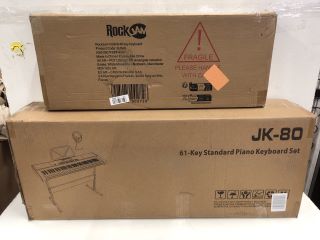 ROCKJAM 49 KEY KEYBOARD & JK-80 61 KEY STANDARD PIANO KEYBOARD SET