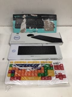 4 X KEYBOARDS INC DELL WIRELESS KEYBOARD AND MOUSE