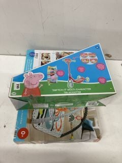 2 X KIDS ITEMS NC PEPPA PIG SWITCH-IT MULT-CHARACTER TRI-SCOOTER