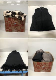 BOX OF CLOTHES IN VARIOUS SIZES AND DESIGNS