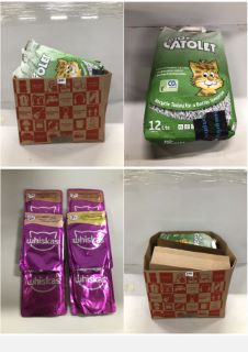 BOX OF ITEMS INC CAT LITTER