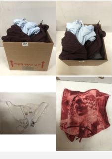 BOX OF PREMIUM DESIGNER CLOTHING IN VARIOUS SIZES & DESIGNS