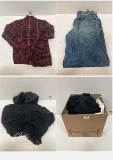 BOX OF PREMIUM DESIGNER CLOTHING IN VARIOUS SIZES & DESIGNS