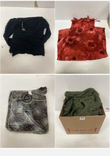 BOX OF PREMIUM DESIGNER CLOTHING IN VARIOUS SIZES & DESIGNS