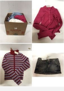 BOX OF PREMIUM DESIGNER CLOTHING IN VARIOUS SIZES & DESIGNS