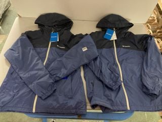 2 X COLUMBIA ZIPPED JACKETS IN TWO-TONE BLUE - SIZE L