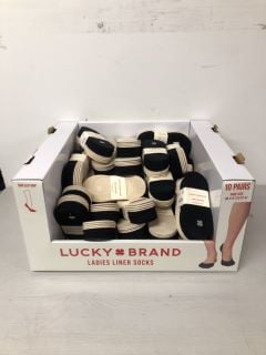 QTY OF LUCKY BRAND LADIES LINER SOCKS