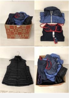 BOX OF CLOTHING IN VARIOUS SIZES AND DESIGNS