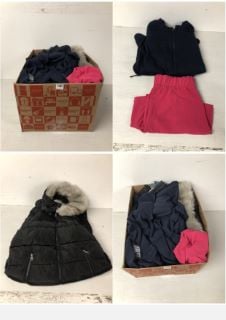 BOX OF CLOTHING IN VARIOUS SIZES AND DESIGNS