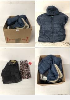 BOX OF CLOTHING IN VARIOUS SIZES AND DESIGNS