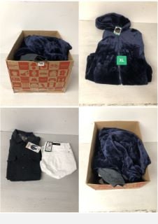 BOX OF CLOTHING IN VARIOUS SIZES AND DESIGNS