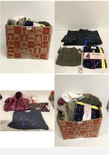 BOX OF CLOTHING IN VARIOUS SIZES AND DESIGNS