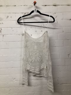 WOMEN'S DESIGNER CROPPED TOP IN WHITE - SIZE S - RRP £99