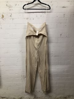 WOMEN'S DESIGNER JUMPSUIT IN BEIGE - SIZE UK 12 - RRP £148