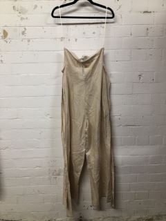 WOMEN'S DESIGNER JUMPSUIT IN BEIGE - SIZE UK 10 - RRP £148