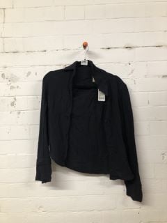 WOMEN'S DESIGNER CARDIGAN IN WASHED BLACK - SIZE XS - RRP $98