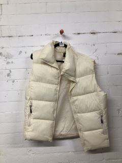 DESIGNER GILLET JACKET IN IVORY - SIZE M - RRP £55