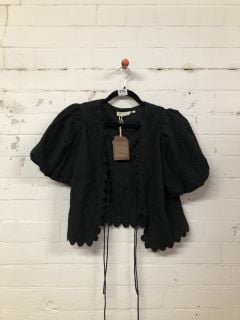 WOMEN'S DESIGNER CROPPED CARDIGAN IN BLACK - SIZE M - RRP £98