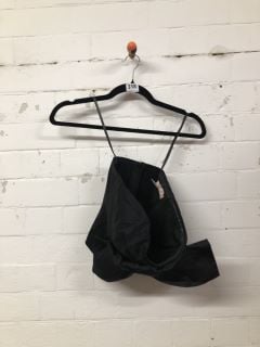 WOMEN'S DESIGNER CROPPED BOW TOP IN BLACK - SIZE XS - RRP $115