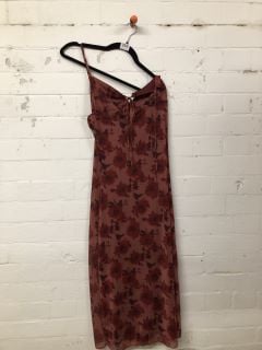 WOMEN'S DESIGNER DRESS IN BROWN MULTI - SIZE M