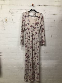 WOMEN'S DESIGNER DRESS IN FLORAL WHITE - SIZE UK 12 - RRP £148