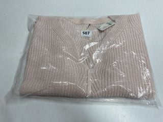 CARE JAMIE V NECK JUMPER IN PINK - SIZE XS - RRP £158