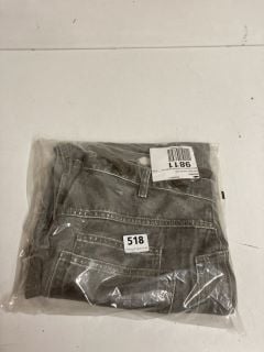 MOXIE METALLIC LOW SLUNG JEANS IN CARBON - SIZE 25 - RRP £188