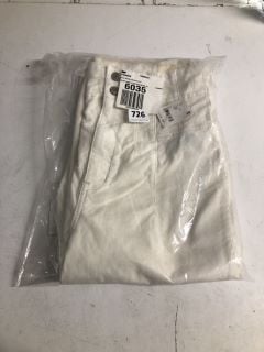 JAYDE CORD FLARE TROUSERS IN WHITE - SIZE 31 - RRP £88