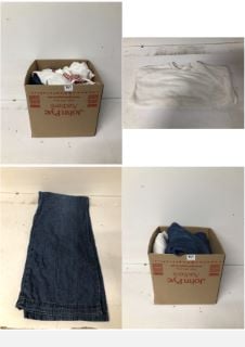 BOX OF PREMIUM DESIGNER CLOTHING IN VARIOUS SIZES & STYLES - APPROX RRP £250