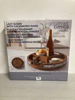 GOURMET BASICS LAZY SUSAN WITH GALVANIZED BAND