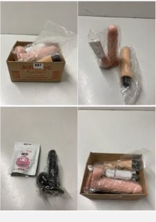 BOX OF ADULT SEX TOYS IN VARIOUS SIZES & STYLES (18+ ID REQUIRED)