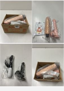 BOX OF ADULT SEX TOYS IN VARIOUS SIZES & STYLES (18+ ID REQUIRED)