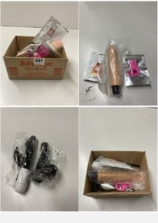 BOX OF ADULT SEX TOYS IN VARIOUS SIZES & STYLES (18+ ID REQUIRED)