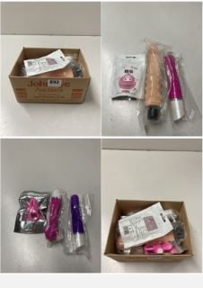 BOX OF ADULT SEX TOYS IN VARIOUS SIZES & STYLES (18+ ID REQUIRED)