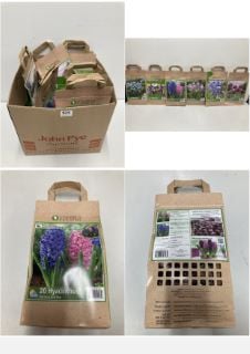 BOX OF VARIOUS LONGFIELD GARDENS FLOWER BULBS TO INCLUDE 20 HYACINTHUS