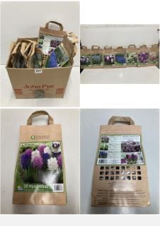 BOX OF VARIOUS LONGFIELD GARDENS FLOWER BULBS TO INCLUDE 20 HYACINTHUS