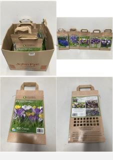 BOX OF VARIOUS LONGFIELD GARDENS FLOWER BULBS TO INCLUDE 100 CROCUS