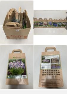 BOX OF VARIOUS LONGFIELD GARDENS FLOWER BULBS TO INCLUDE 70 SCILLA