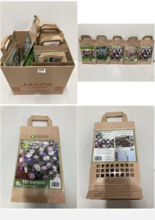 BOX OF VARIOUS LONGFIELD GARDENS FLOWER BULBS TO INCLUDE 100 ANEMONE