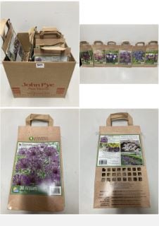 BOX OF VARIOUS LONGFIELD GARDENS FLOWER BULBS TO INCLUDE 30 ALLIUM