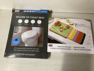 2 X ITEMS TO INCLUDE ROPER RHODES SECURE FIX TOILET SEAT