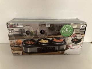 DAEWOO TRIPLE SLOW COOKER