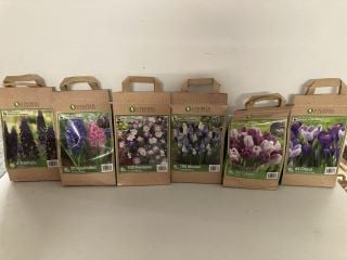 BOX OF VARIOUS LONGFIELD GARDENS FLOWER BULBS TO INCLUDE 50 TULIPA