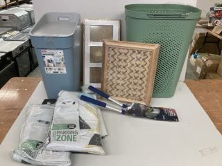 QTY OF ITEMS TO INCLUDE A LAUNDRY BASKET AND HEDGE SHEARS