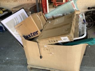 PALLET OF HOMEWARES TO INCLUDE KITCHEN APPLIANCES (PLEASE NOTE THESE ITEMS ARE WATER DAMAGED)