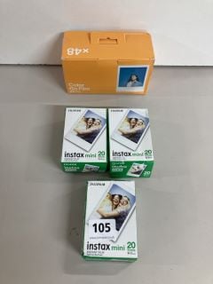 4 X PACKS OF INSTANT PICTURE FILMS INC COLOR GO FILM 48X