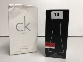 HUGO BOSS WOMAN EAU DE PARFUM AND CALVIN KLEIN CK ONE EAU DE TOILETTE