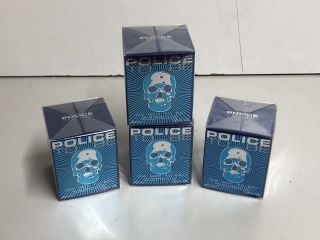 4 X POLICE TO BE OR NOT TO BE GENTS EAU DE TOILETTE (SEALED)